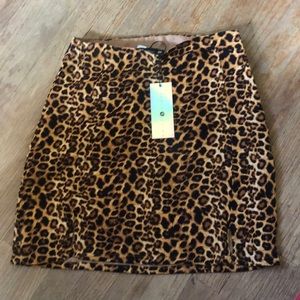Daisy street cheetah mini skirt